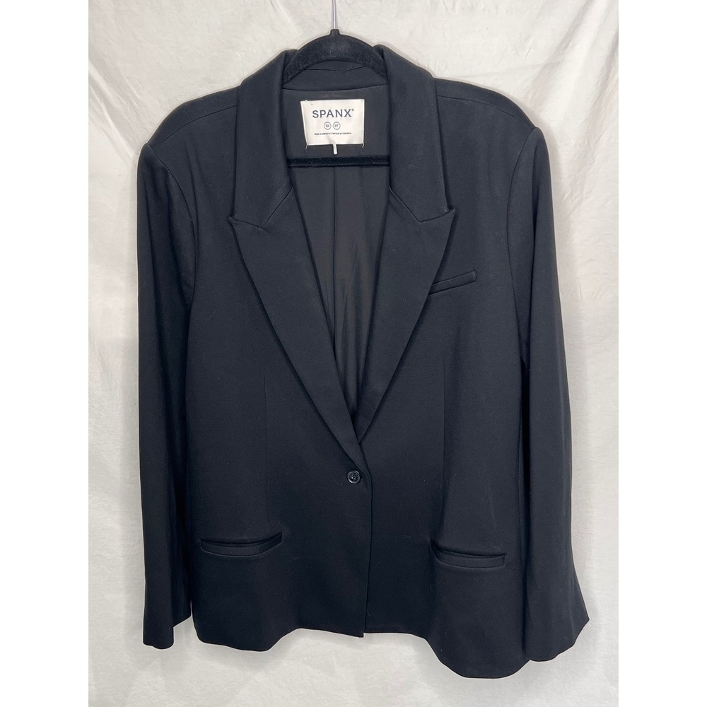 Spanx Ponte Knit Blazer Women's Sz 3X Classic Black PerfectFit Office Structured